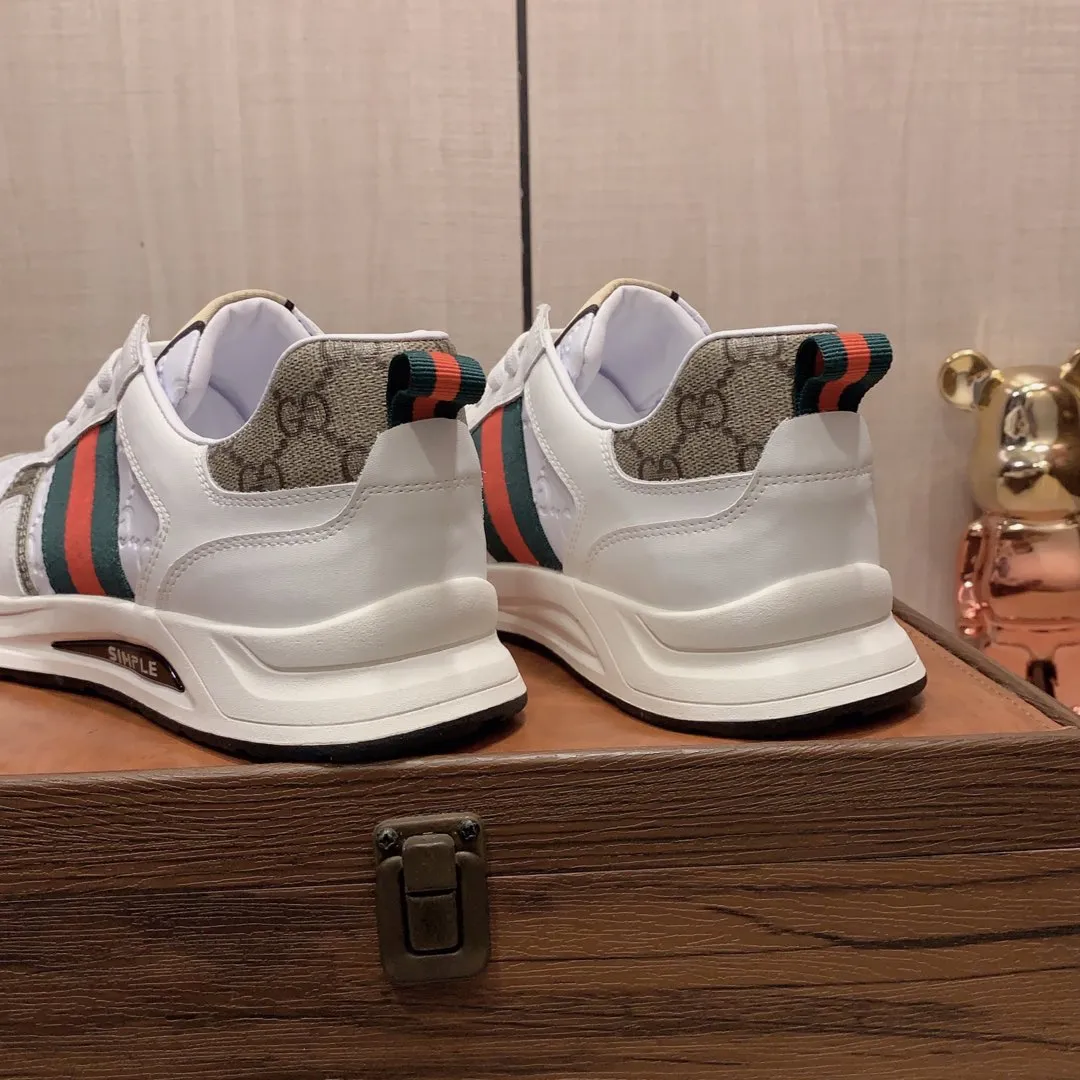 Men's Men's Shoes💰420💰💰🎩🎩[Lightning][Lightning] "Gucci*" The latest and most popular casual sports shoes, top brand [seduce] luxury~purchase, top~quality. [Strong] The upper is made of imported breathable cowhide with material ➕ breathable sheepskin feet (•) and fine workmanship. The original stylish and stylish soft rubber wear-resistant and non-slip outsole is light and comfortable on the feet. The real thing looks better when photographed in real life. 122: code: 38-44, can be customized to 45, 2️⃣ colors available